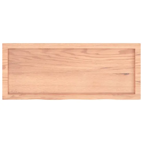 Stolna ploča svjetlosmeđa 100x40x(2-4) cm tretirana hrastovina - Svjetlosmeđa 100 x 40 x 4 cm Cijena