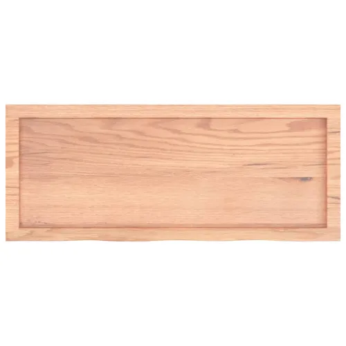 Stolna ploča svjetlosmeđa 100x40x(2-6) cm tretirana hrastovina - Svjetlosmeđa 100 x 40 x 6 cm Cijena