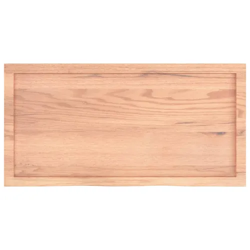 Stolna ploča svjetlosmeđa 100x50x(2-4) cm tretirana hrastovina - Svjetlosmeđa 100 x 50 x 4 cm Cijena