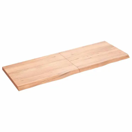 Stolna ploča svjetlosmeđa 140x50x(2-4) cm tretirana hrastovina - Svjetlosmeđa 140 x 50 x 4 cm Cijena
