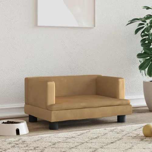 Krevet za pse smeđi 60 x 40 x 30 cm baršunasti - Smeđa 60 x 40 x 30 cm Baršun Cijena