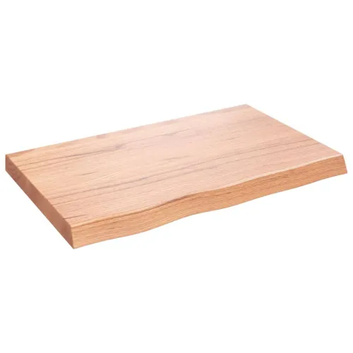 Stolna ploča svjetlosmeđa 80x50x(2-6) cm tretirana hrastovina - Svjetlosmeđa 80 x 50 x 6 cm Cijena