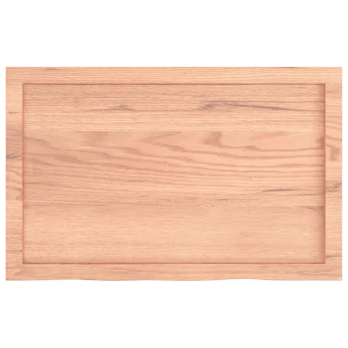 Stolna ploča svjetlosmeđa 80x50x(2-6) cm tretirana hrastovina - Svjetlosmeđa 80 x 50 x 6 cm Cijena