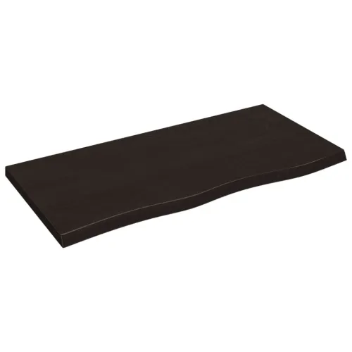Stolna ploča tamnosmeđa 100x50x(2-4) cm obrađena masivna hrast - Tamno smeđa 100 x 50 x 4 cm Cijena