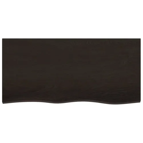 Stolna ploča tamnosmeđa 100x50x(2-4) cm obrađena masivna hrast - Tamno smeđa 100 x 50 x 4 cm Cijena
