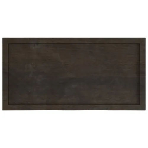 Stolna ploča tamnosmeđa 100x50x(2-4) cm obrađena masivna hrast - Tamno smeđa 100 x 50 x 4 cm Cijena