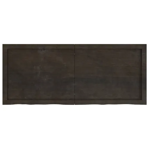 Stolna ploča tamnosmeđa 120x50x(2-4) cm obrađena masivna hrast - Tamno smeđa 120 x 50 x 4 cm Cijena