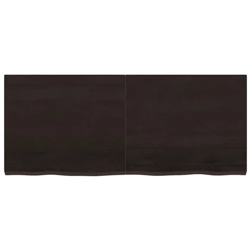 Stolna ploča tamnosmeđa 120x50x(2-4) cm obrađena masivna hrast - Tamno smeđa 120 x 50 x 4 cm Cijena