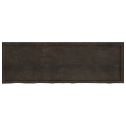Stolna ploča tamnosmeđa 180x60x(2-6) cm obrađena masivna hrast - Tamno smeđa 180 x 60 x 6 cm Cijena