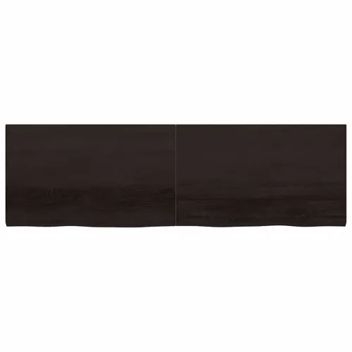 Stolna ploča tamnosmeđa 200x60x(2-4) cm obrađena masivna hrast - Tamno smeđa 200 x 60 x 4 cm Cijena