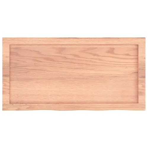 Stolna ploča svjetlosmeđa 80x40x(2-4) cm tretirana hrastovina - Svjetlosmeđa 80 x 40 x 4 cm Cijena