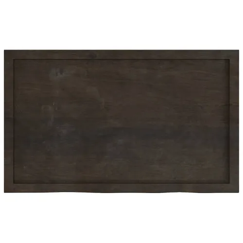 Stolna ploča tamnosmeđa 100x60x(2-6) cm obrađena masivna hrast - Tamno smeđa 100 x 60 x 6 cm Cijena