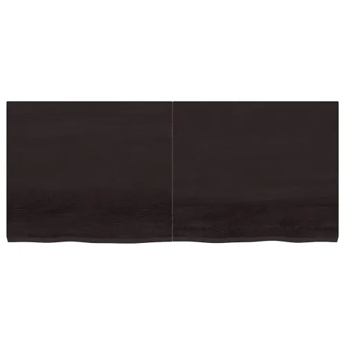 Stolna ploča tamnosmeđa 140x60x(2-4) cm obrađena masivna hrast - Tamno smeđa 140 x 60 x 4 cm Cijena
