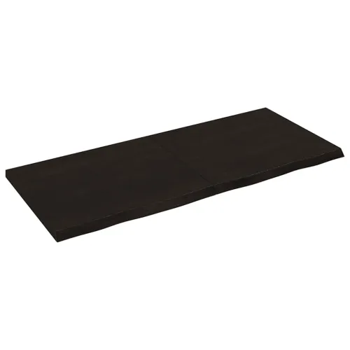 Stolna ploča tamnosmeđa 140x60x(2-4) cm obrađena masivna hrast - Tamno smeđa 140 x 60 x 4 cm Cijena