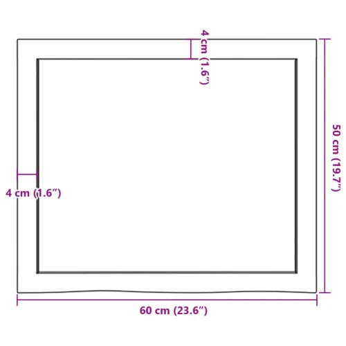 Stolna ploča svjetlosmeđa 60x50x(2-4) cm tretirana hrastovina - Svjetlosmeđa 60 x 50 x 4 cm Cijena