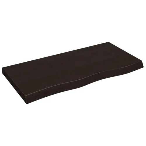 Kupaonska radna ploča tamnosmeđa 100x50x(2-6) cm tretirano drvo - Tamno smeđa 100 x 50 x 6 cm Tamno smeđa 100 x 50 x 6 cm Cijena