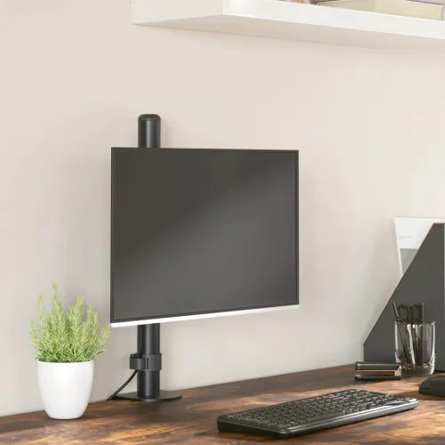 Nosač za monitor crni čelični VESA 75/100 mm - 1 Jednostruki (bez ruke) Jednostruki (bez ruke) Cijena