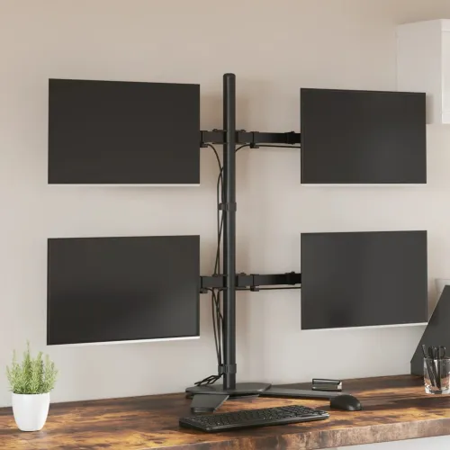 Nosač za monitor crni čelični VESA 75/100 mm - 1 quad Quad Cijena