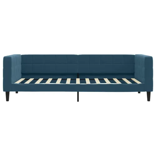Dnevni krevet na razvlačenje s ladicama plavi 90x200 cm baršun - Plava 90 x 200 cm s krevetom na izvlačenje i ladicom Cijena