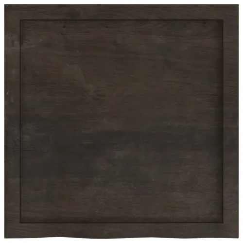 Stolna ploča tamnosmeđa 60x60x(2-4) cm obrađena masivna hrast - Tamno smeđa 60 x 60 x 4 cm Cijena