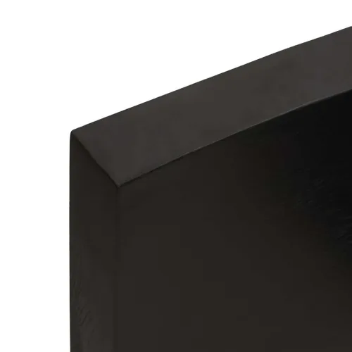 Stolna ploča tamnosmeđa 120x50x(2-6) cm obrađeni masivni hrast - Tamno smeđa 120 x 50 x 6 cm Cijena