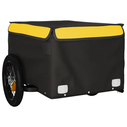 Prikolica za bicikl crno-žuta 30 kg željezna - Žuta 120 x 54 x 44 cm Cijena