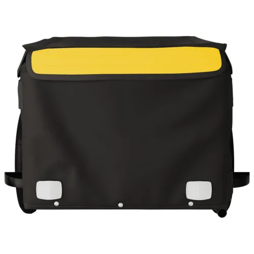 Prikolica za bicikl crno-žuta 30 kg željezna - Žuta 120 x 54 x 44 cm Cijena