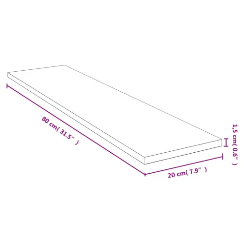 Zidna polica 80 x 20 x 1,5 cm od bambusa - 80 x 20 x 1.5 cm 1 1 80 x 20 x 1.5 cm Cijena