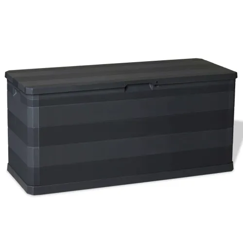 Vrtna kutija za pohranu crna 117 x 45 x 56 cm - Crna Cijena