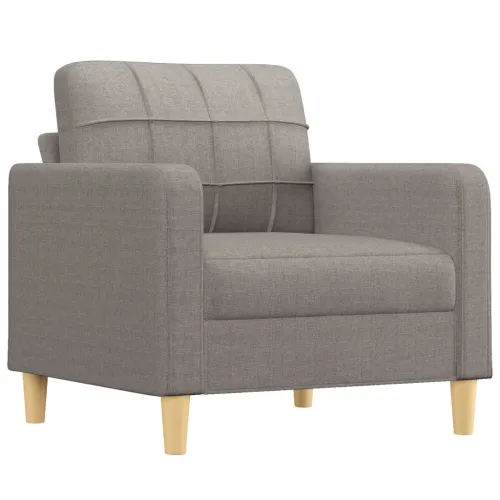 3-dijelni set sofa s jastucima smeđesivi od tkanine - Sivo-smeđa s jastučićima Cijena