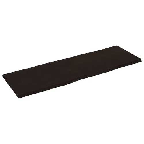 Stolna ploča tamnosmeđa 180x60x(2-4) cm obrađena hrastovina - Tamno smeđa 180 x 60 x 4 cm Cijena