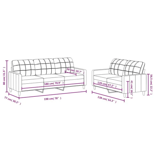 2-dijelni set sofa s jastucima tamnosivi od tkanine - Tamno siva s jastučićima Cijena