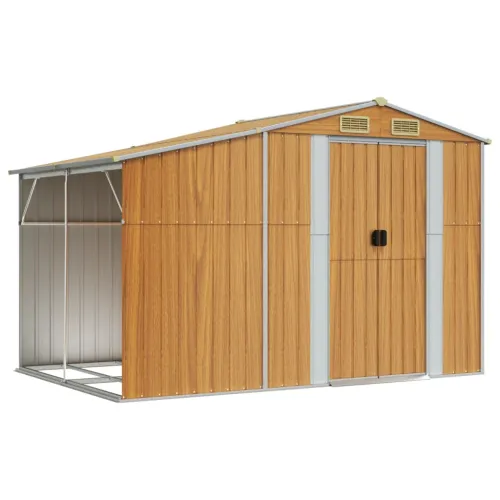 Vrtna kućica - Vrtno spremište svjetlosmeđe 277x192,5x179 cm pocinčani čelik - Svjetlosmeđa 277 x 192.5 x 179 cm 1 Svjetlosmeđa Cijena