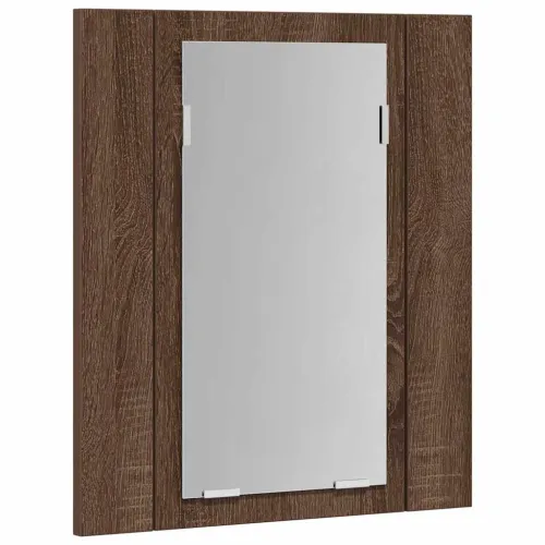LED kupaonski ormarić s ogledalom boja hrasta 40x12x45cm drveni - Smeđi hrast Cijena