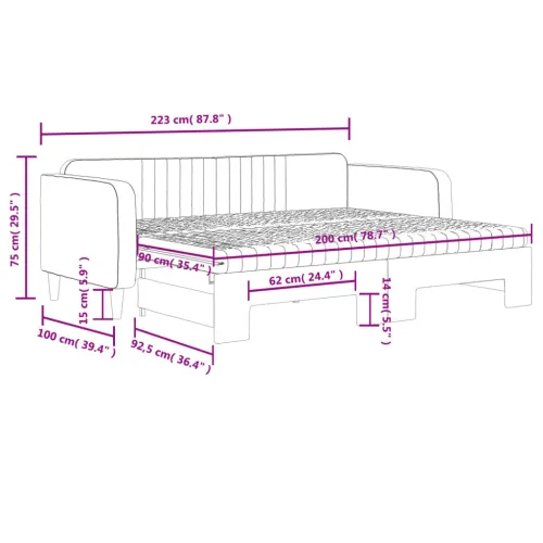 Dnevni krevet na razvlačenje svjetlosivi 90 x 200 cm baršunasti - Svjetlosiva 90 x 200 cm s krevetom na izvlačenje i madracem Sv Cijena