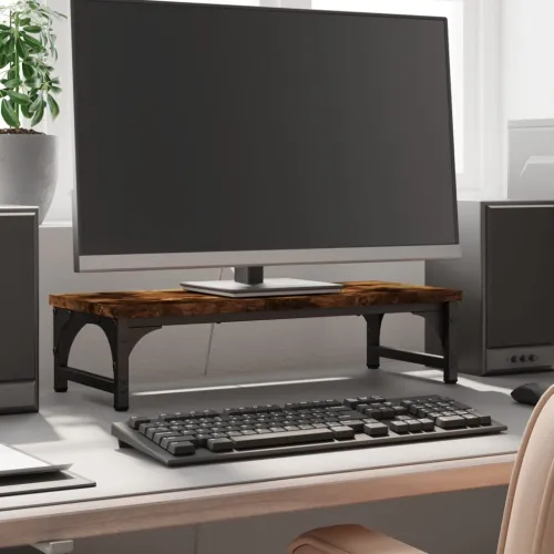 Stalak za monitor boja dimljenog hrasta 55 x 23 x 14 cm drveni - Dimljeni hrast 55 x 23 x 14 cm Dimljeni hrast 55 x 23 x 14 cm Cijena