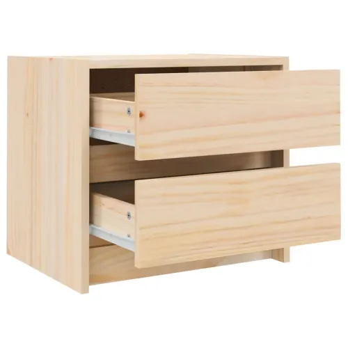 Noćni ormarić 40 x 31 x 35,5 cm od masivne borovine - Prirodna 1 Prirodna 1 Cijena