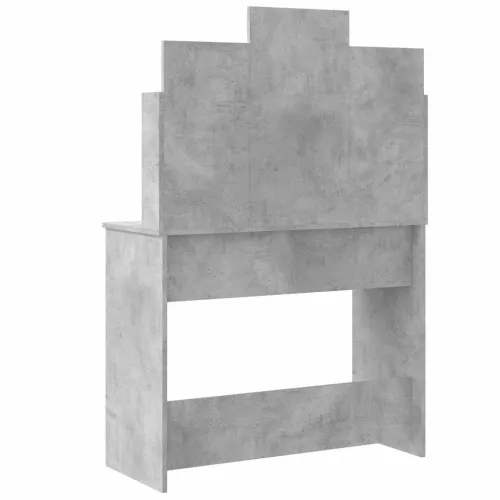 Toaletni stolić s LED svjetlima siva boja betona 96x40x142 cm - Beton siva Cijena