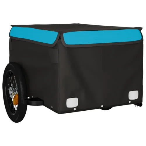 Prikolica za bicikl crno-plava 30 kg željezna - Plava 120 x 54 x 44 cm Cijena