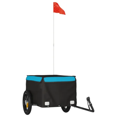 Prikolica za bicikl crno-plava 30 kg željezna - Plava 120 x 54 x 44 cm Cijena
