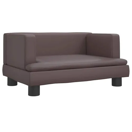 Krevet za pse smeđi 60 x 40 x 30 cm umjetna koža - Smeđa 60 x 40 x 30 cm Umjetna koža Cijena