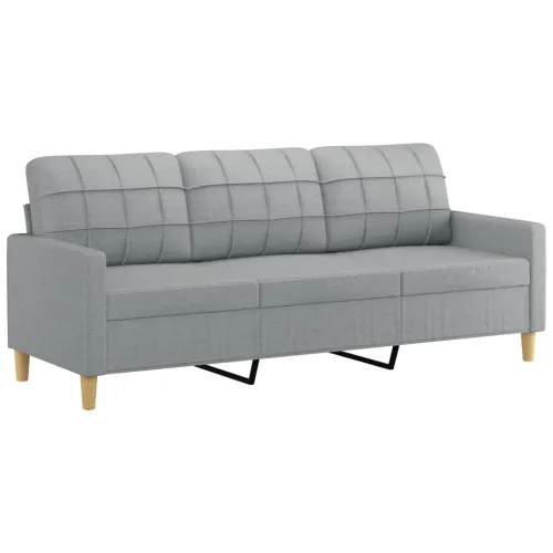 2-dijelni set sofa s jastucima svjetlosivi od tkanine - Svjetlosiva s jastučićima Cijena