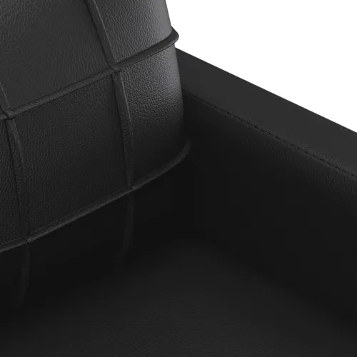 2-dijelni set sofa s jastucima crni od umjetne kože - Crna s jastučićima Cijena