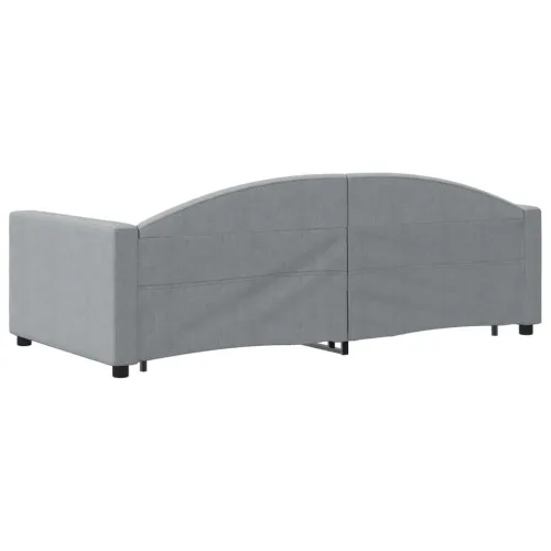 Dnevni krevet na razvlačenje svjetlosivi 90 x 190 cm od tkanine - Svjetlosiva 90 x 190 cm s krevetom na izvlačenje Cijena