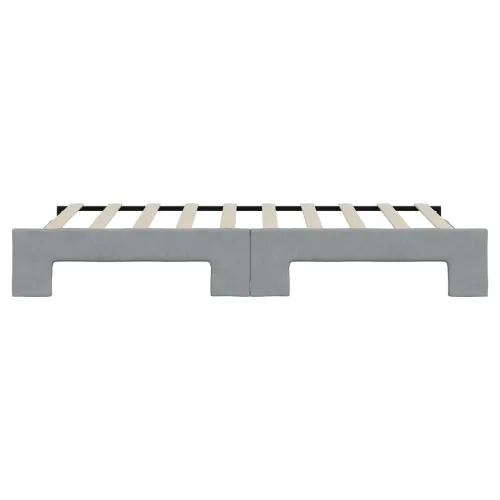 Dnevni krevet na razvlačenje svjetlosivi 90 x 190 cm od tkanine - Svjetlosiva 90 x 190 cm s krevetom na izvlačenje Cijena