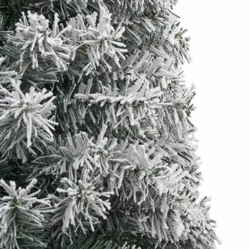 Usko božićno drvce sa stalkom i snijegom 270 cm PVC - Zelena i bijela 270 cm Osnovni Cijena