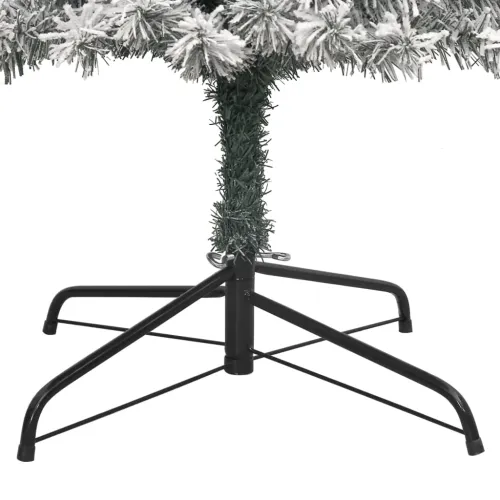 Usko božićno drvce sa stalkom i snijegom 270 cm PVC - Zelena i bijela 270 cm Osnovni Cijena