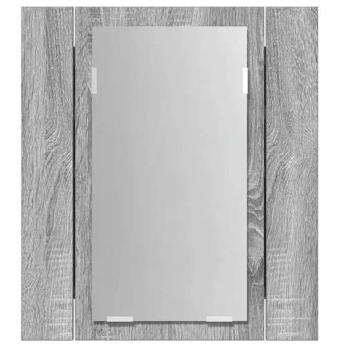 LED kupaonski ormarić s ogledalom boja hrasta 40x12x45cm drveni - Sivi hrast sonoma Cijena