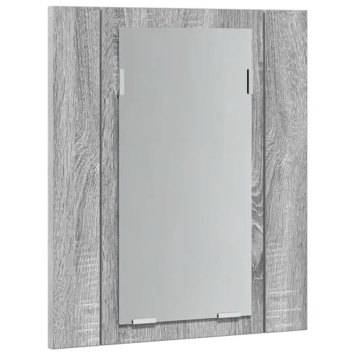 LED kupaonski ormarić s ogledalom boja hrasta 40x12x45cm drveni - Sivi hrast sonoma Cijena