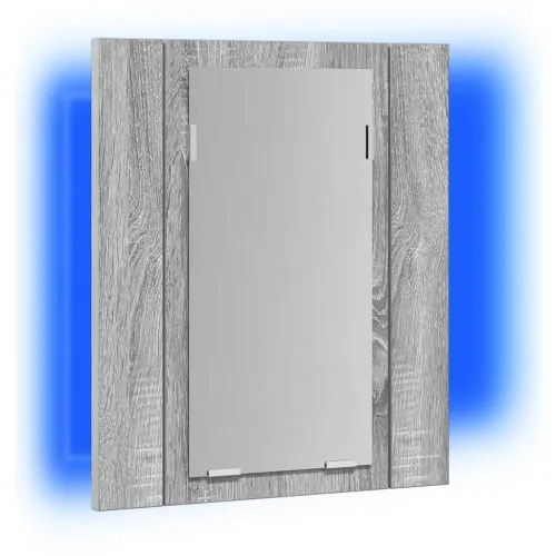 LED kupaonski ormarić s ogledalom boja hrasta 40x12x45cm drveni - Sivi hrast sonoma Cijena